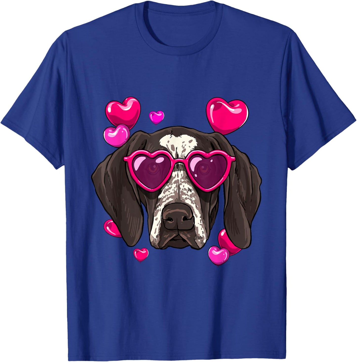 German Shorthaired Pointer Valentines Day Heart Dog Lover T-Shirt - T-Shirt | Royal