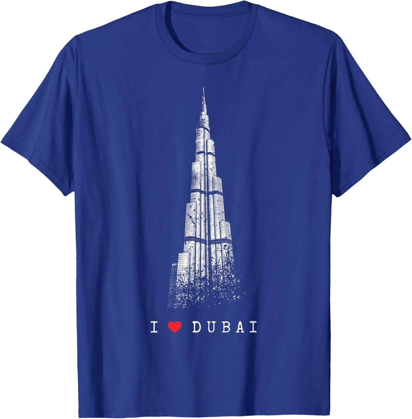 Dubai Burj Khalifa Vintage Skyline I Love Emirate Of Dubai T-Shirt - T-Shirt | Royal