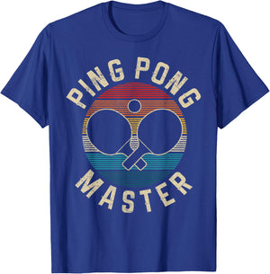 Ping Pong Master Vintage Table Tennis Player Funny Gift T-Shirt - T-Shirt | Royal