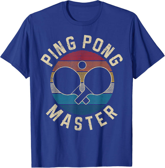 Ping Pong Master Vintage Table Tennis Player Funny Gift T-Shirt - T-Shirt | Royal