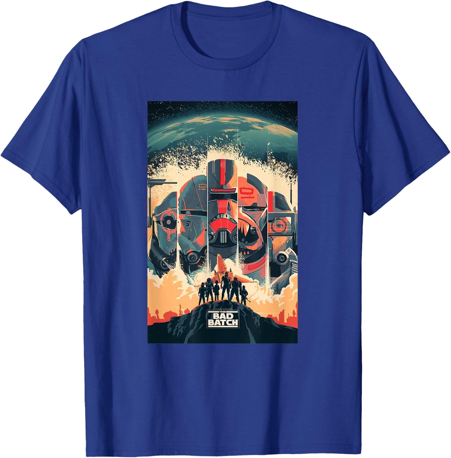 Star Wars The Bad Batch Clone Force 99 Series Poster T-Shirt - T-Shirt | Royal