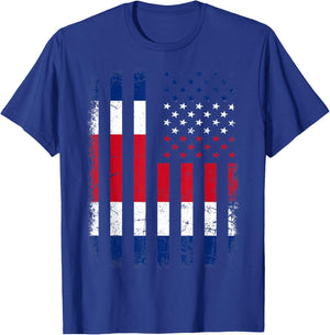 Costa Rican American Flag Costa Rican Roots Costa Rica T-Shirt - T-Shirt | Royal