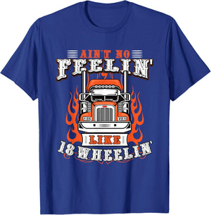 Truck Driver Gift Semi Big Rig Trucking Trailer Truck T-Shirt - T-Shirt | Royal