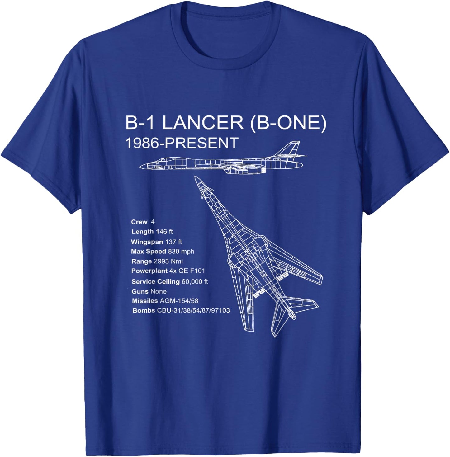 B-1 Lancer T-Shirt - T-Shirt | Royal