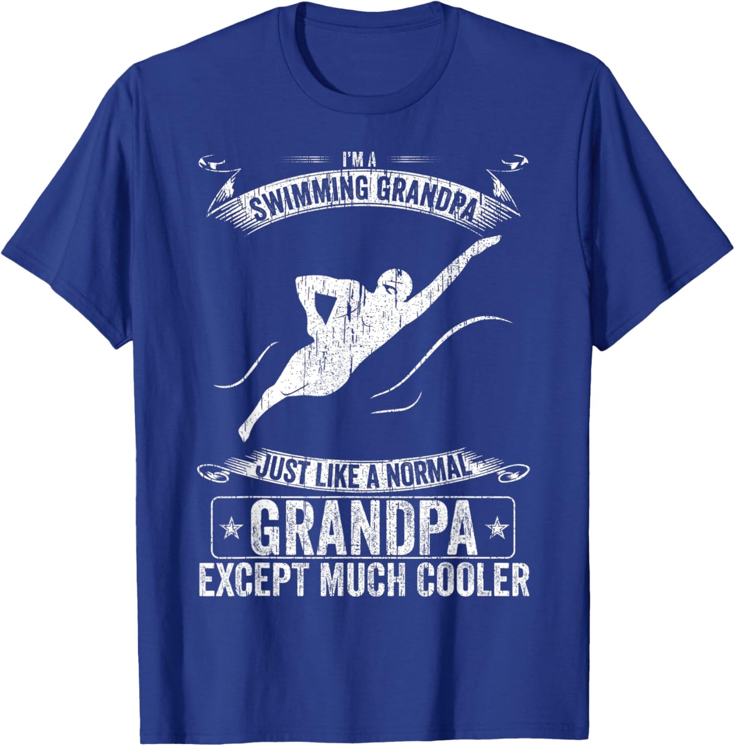 I'm A Swimming Grandpa Just Like A Normal Except Much Cooler T-Shirt - T-Shirt | Royal