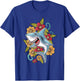 Floral Shark Tattoo Traditional Tribal Tattoo Style Art T-Shirt - T-Shirt | Royal