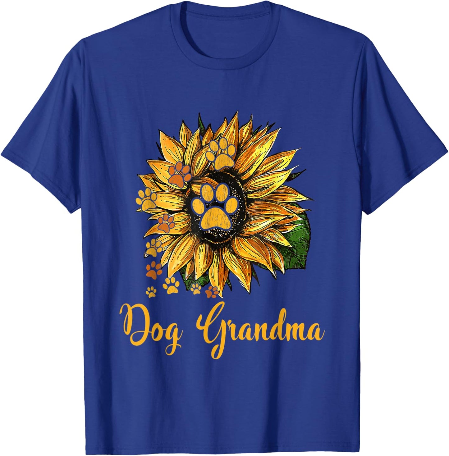 Dog Grandma Sunflower Shirt Funny Cute Family Gifts Apparel T-Shirt - T-Shirt | Royal