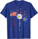 Faith Hope Love Butterfly Daisy Christians God 4th of July T-Shirt - T-Shirt | Royal
