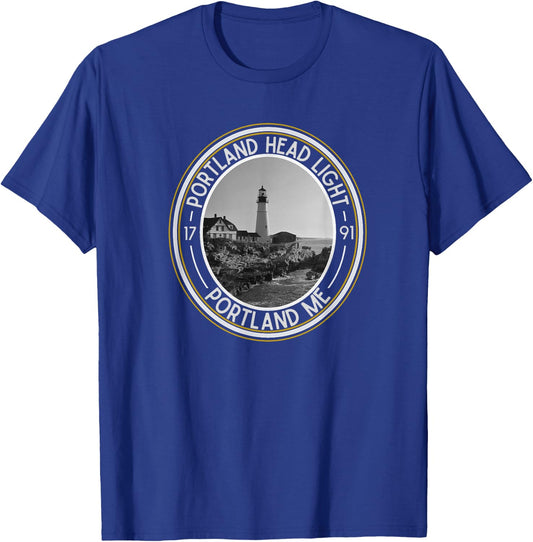 Portland Head Light Maine T-Shirt - T-Shirt | Royal