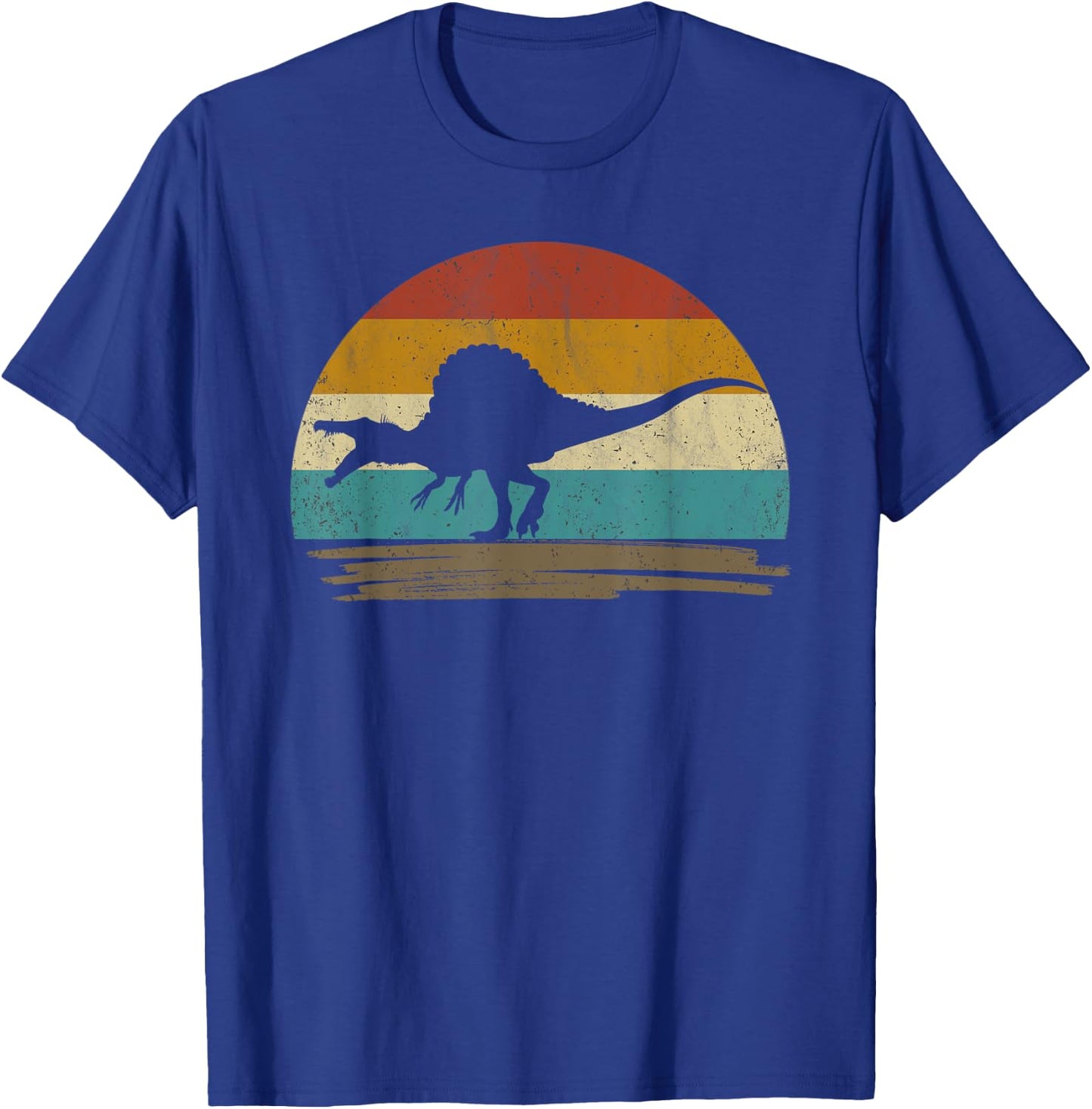 Retro Vintage Spinosaurus Dinosaur T-Shirt - T-Shirt | Royal