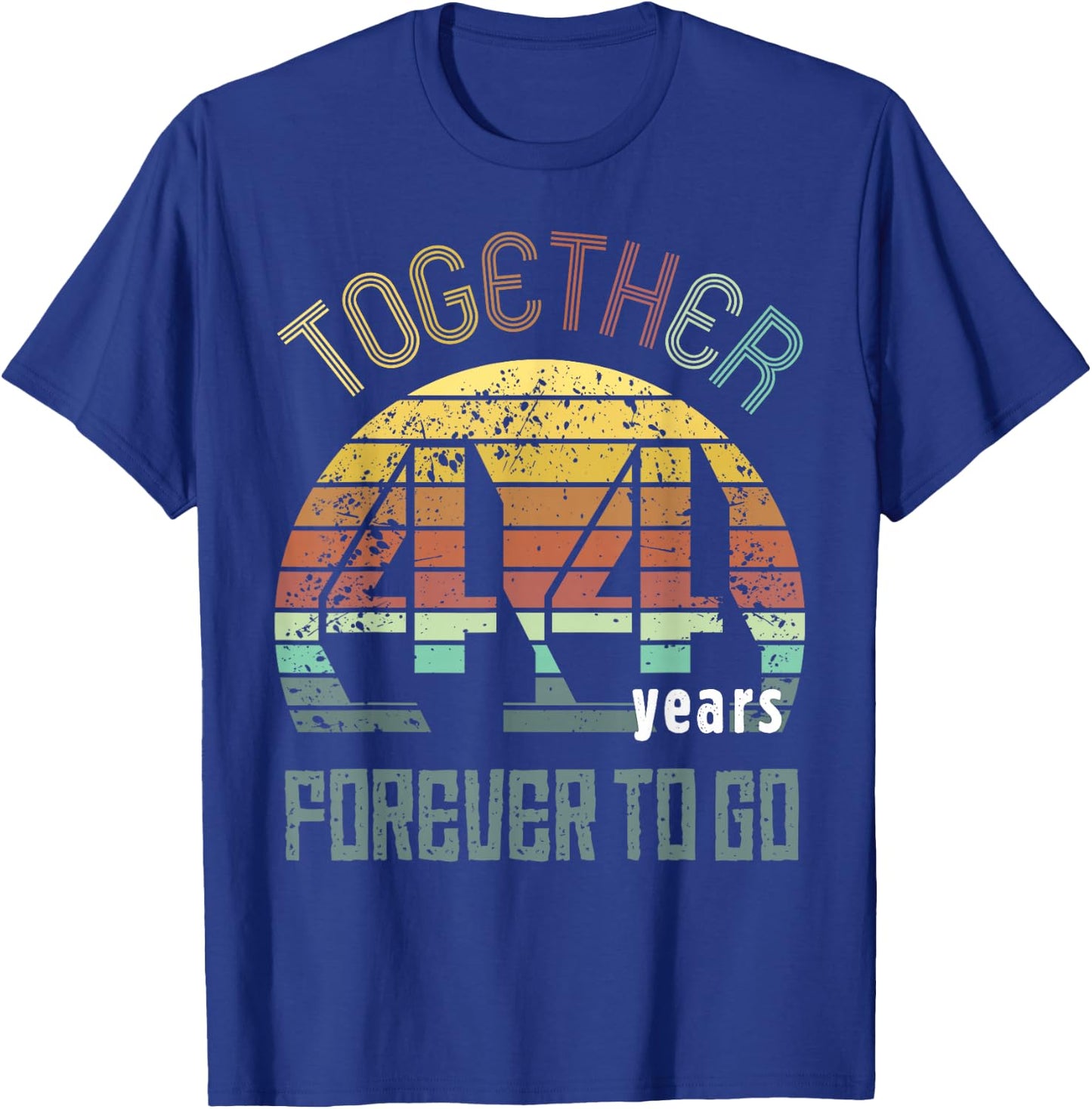 44 Wedding Anniversary for Couple Best 44th Year of Marriage T-Shirt - T-Shirt | Royal