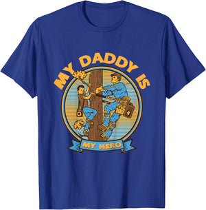Kids My Daddy Is My Hero - Lineman T-Shirt - T-Shirt | Royal