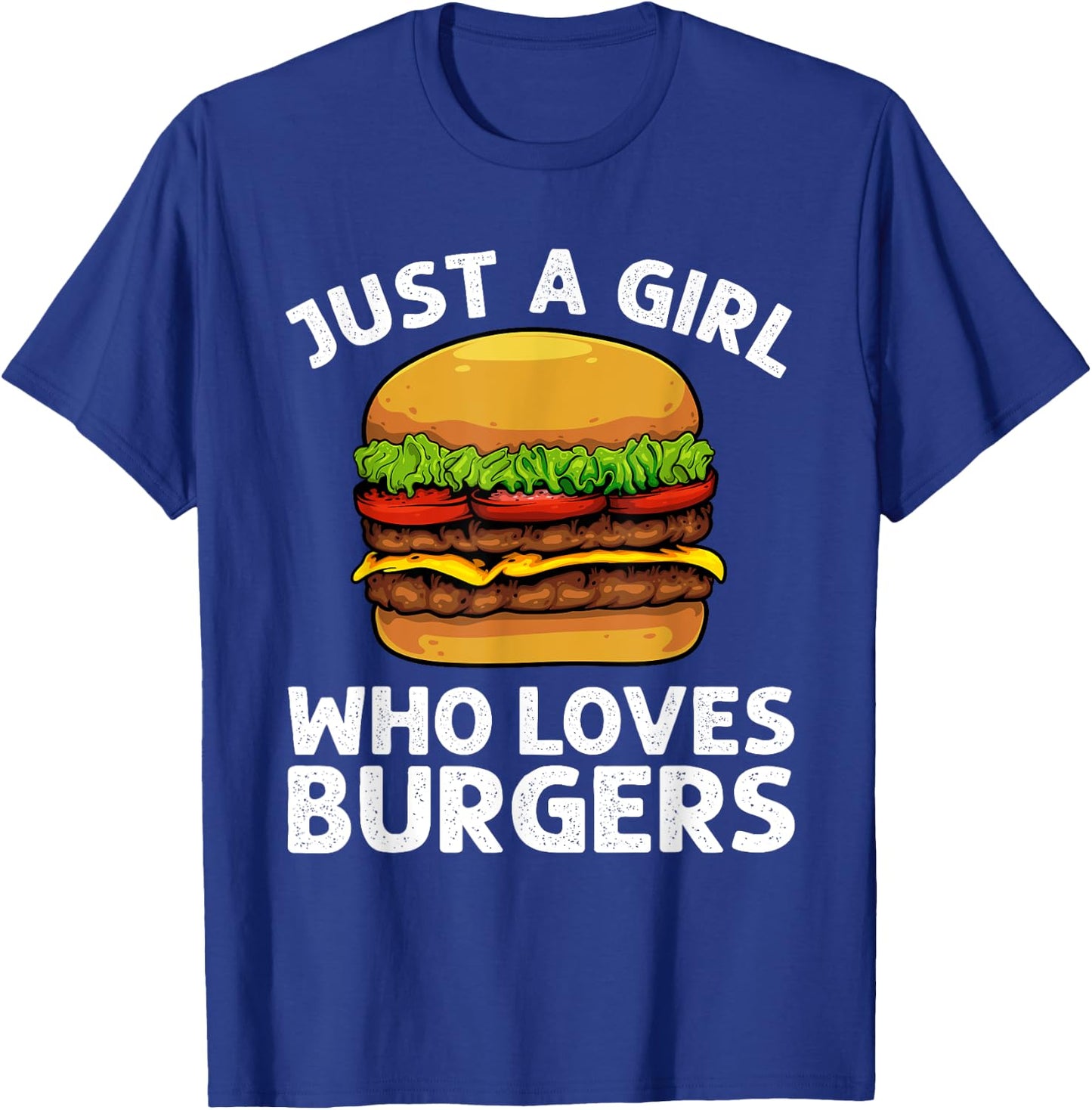 Cool Burger Art For Girls Women Hamburger Cheeseburger Lover T-Shirt - T-Shirt | Royal