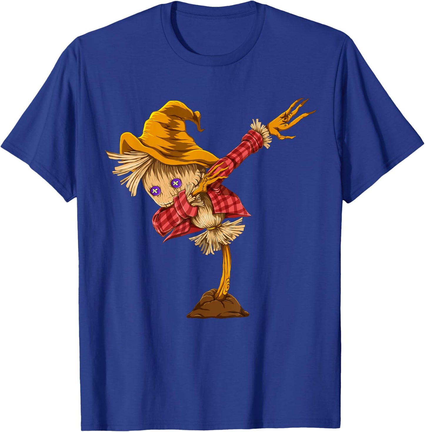 Dabbing Scarecrow Funny Halloween Costume Spooky Halloween T-Shirt - T-Shirt | Royal
