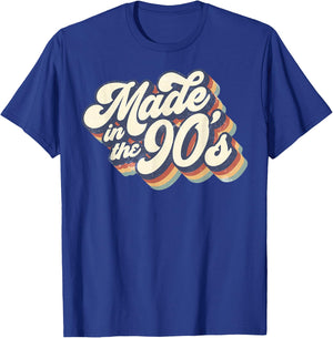 Made In The 90's Retro Funny Vintage 1990s Party Gifts T-Shirt - T-Shirt | Royal