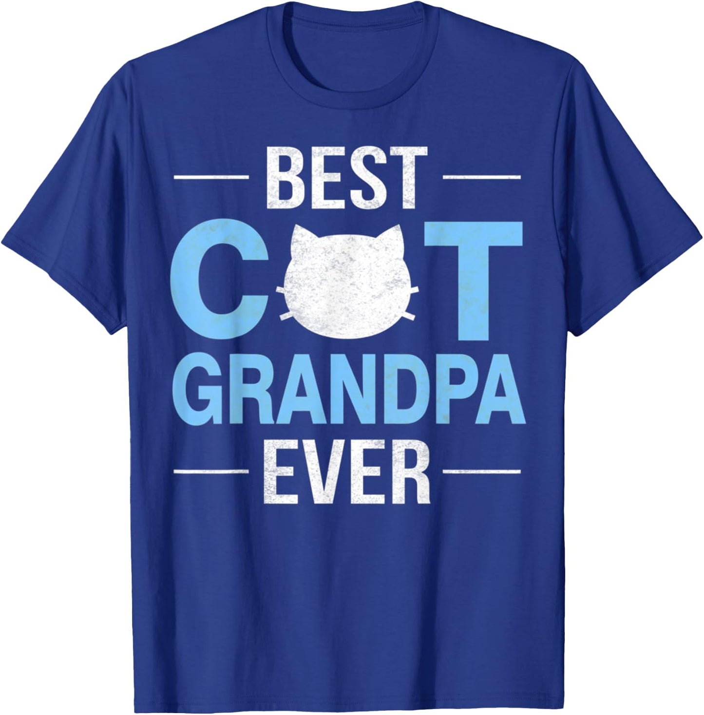 Best Cat Grandpa Ever Funny Kitty Lover Father Gift T-Shirt - T-Shirt | Royal