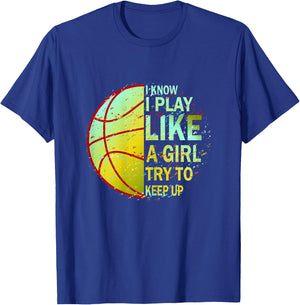 Girls Basketball T-Shirt - T-Shirt | Royal