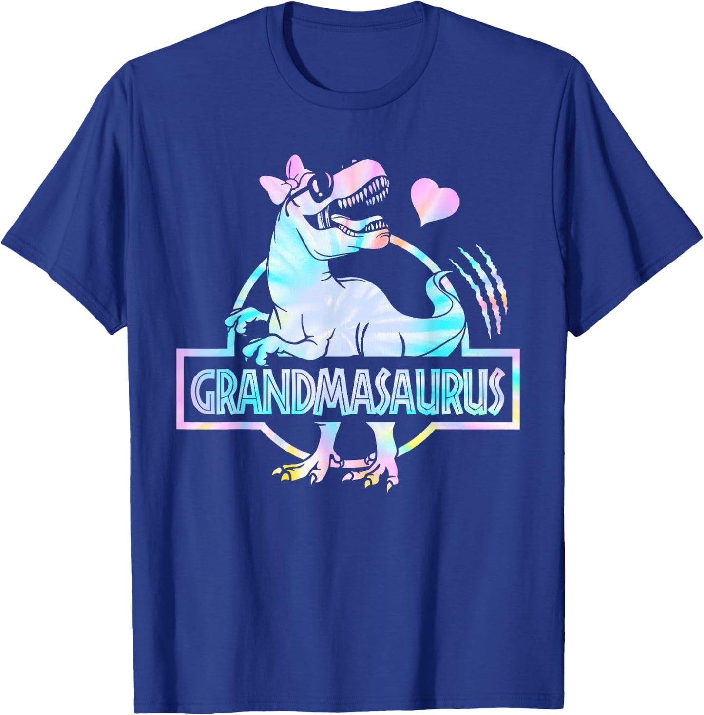Grandmasaurus T Rex Dinosaur Grandma Saurus Family Matching T-Shirt - T-Shirt | Royal