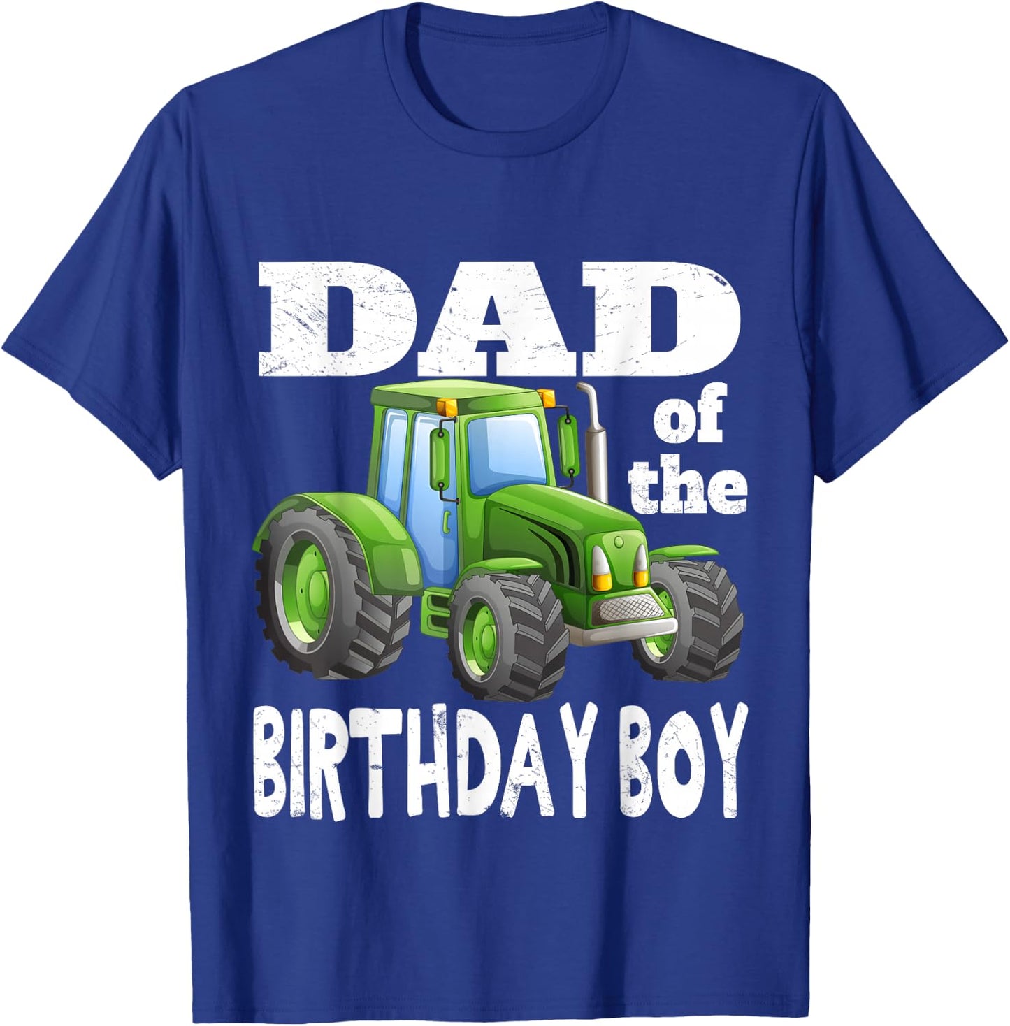 Dad of the Birthday Boy Kids Farm Tractor Party Shirt Idea T-Shirt - T-Shirt | Royal