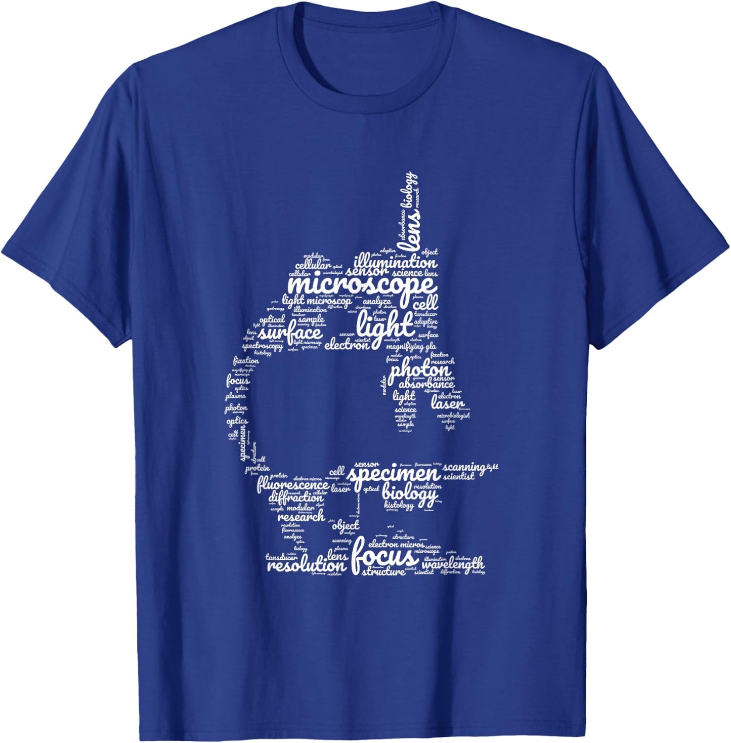 Microscopy Men Women Scientist Science Nerd Microbiology T-Shirt - T-Shirt | Royal