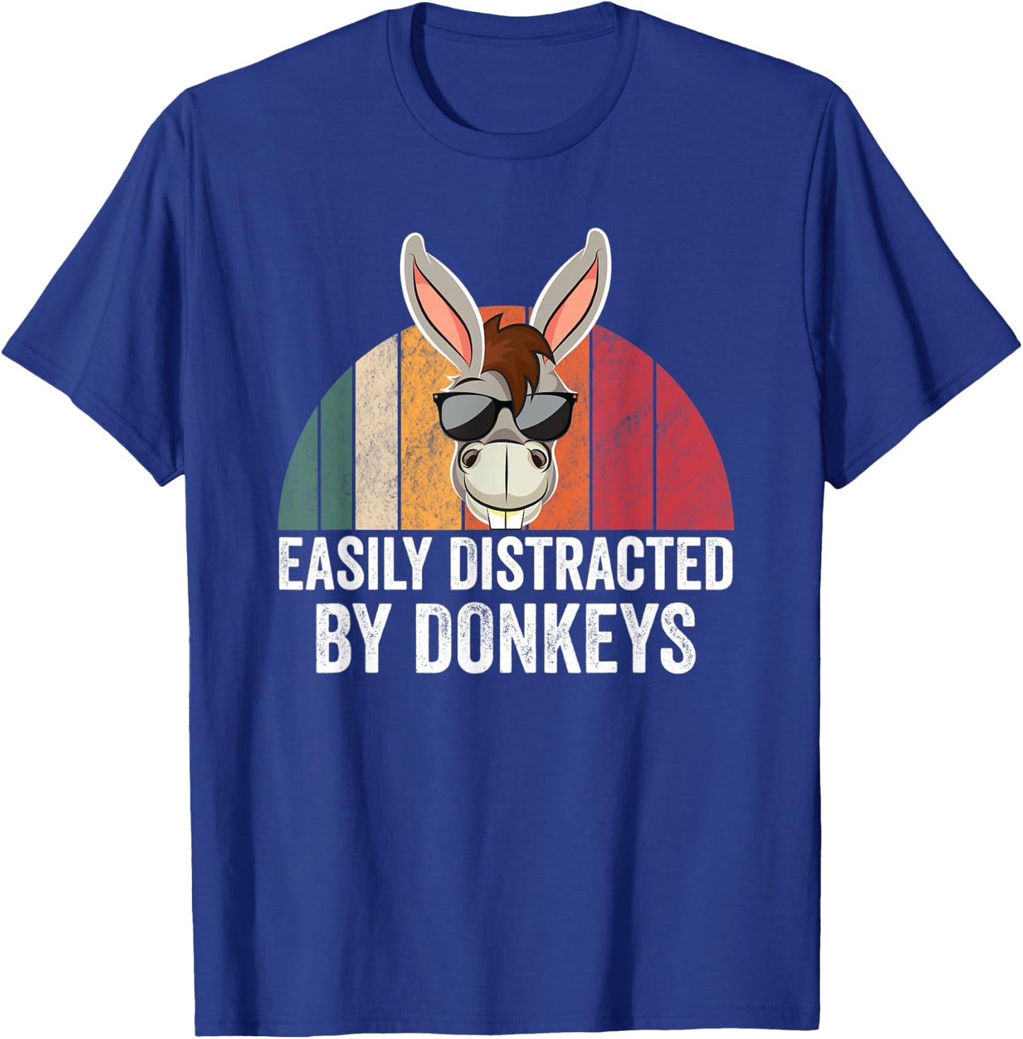 Easily Distracted By Donkeys Donkey Lover Accessories T-Shirt - T-Shirt | Royal