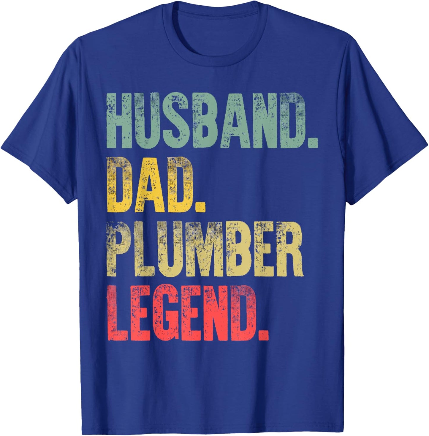 Funny Men Vintage Shirt Husband Dad Plumber Legend Retro T-Shirt - T-Shirt | Royal