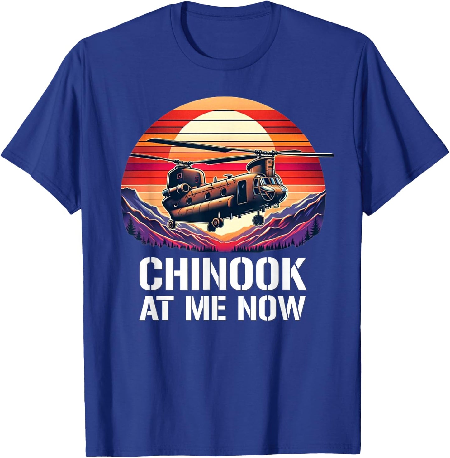 Vintage CH-47 Chinook Military Helicopter T-Shirt - T-Shirt | Royal