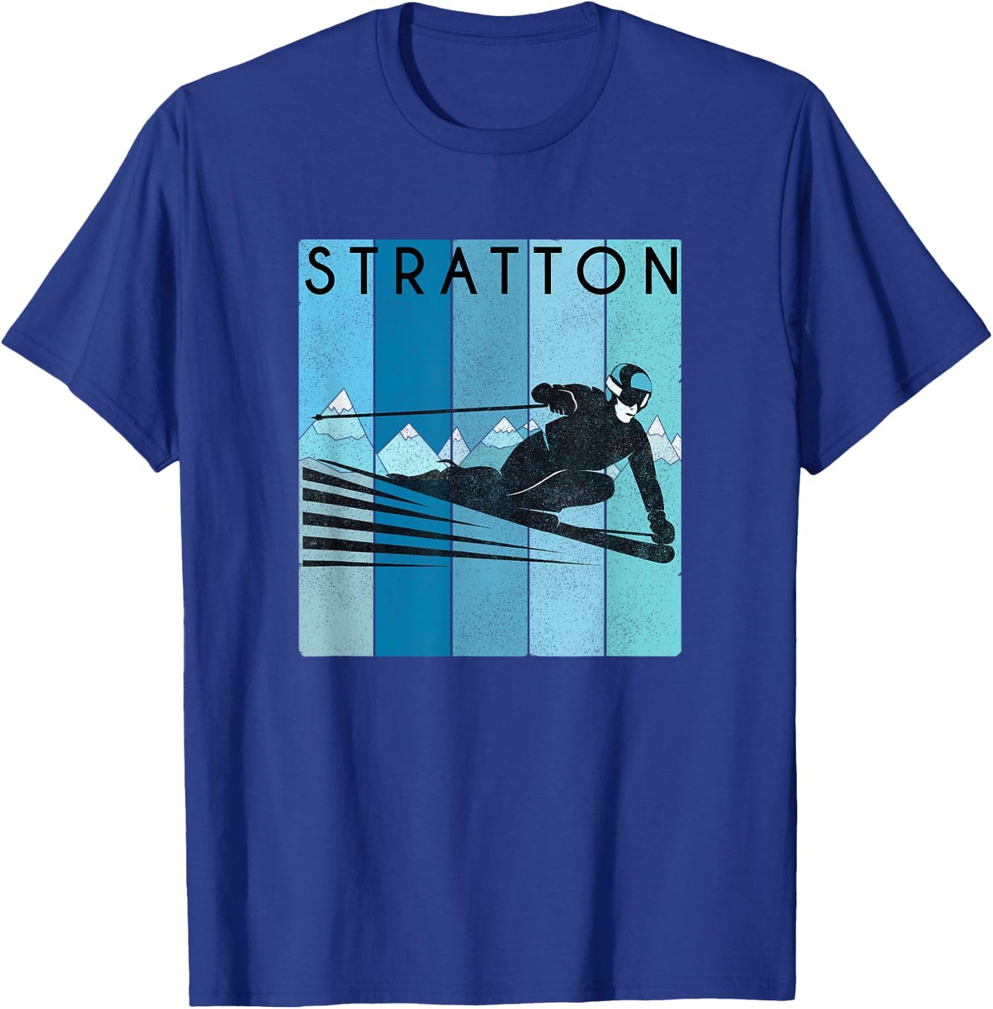 Retro Stratton, Vermont Ski / Vintage Stratton, VT Ski T-Shirt - T-Shirt | Royal