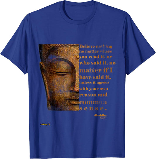 Buddha Quote Peace Love Joy The Buddha T-Shirt - T-Shirt | Royal