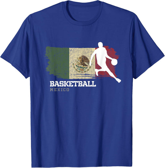 Mexico Basketball Team B-Ball Basketball T-Shirt - T-Shirt | Royal