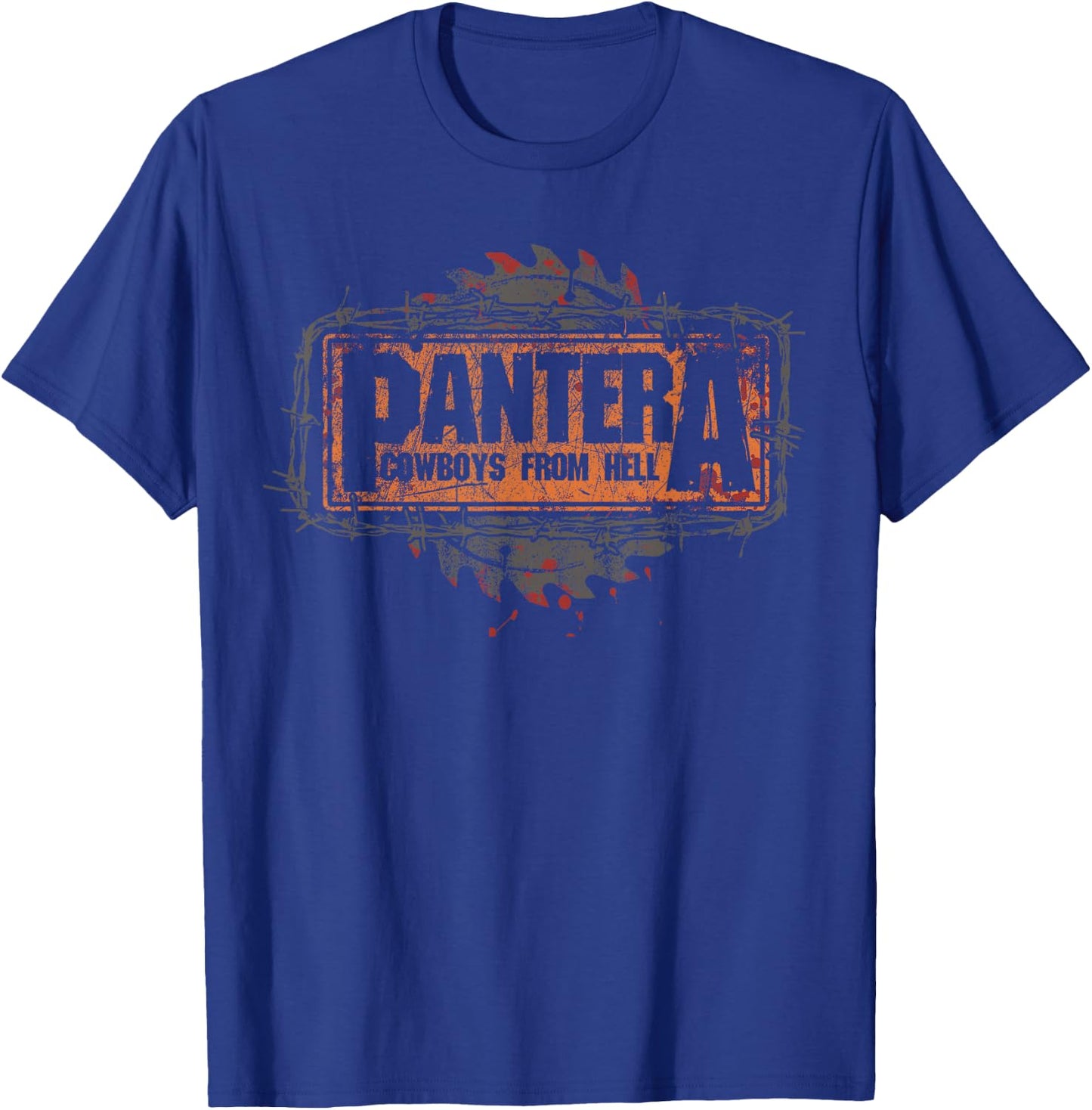 Pantera Official Cowboys From Hell Saw Logo T-Shirt - T-Shirt | Royal