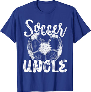 Soccer Uncle Family Matching Team Player Soccer Ball T-Shirt - T-Shirt | Royal
