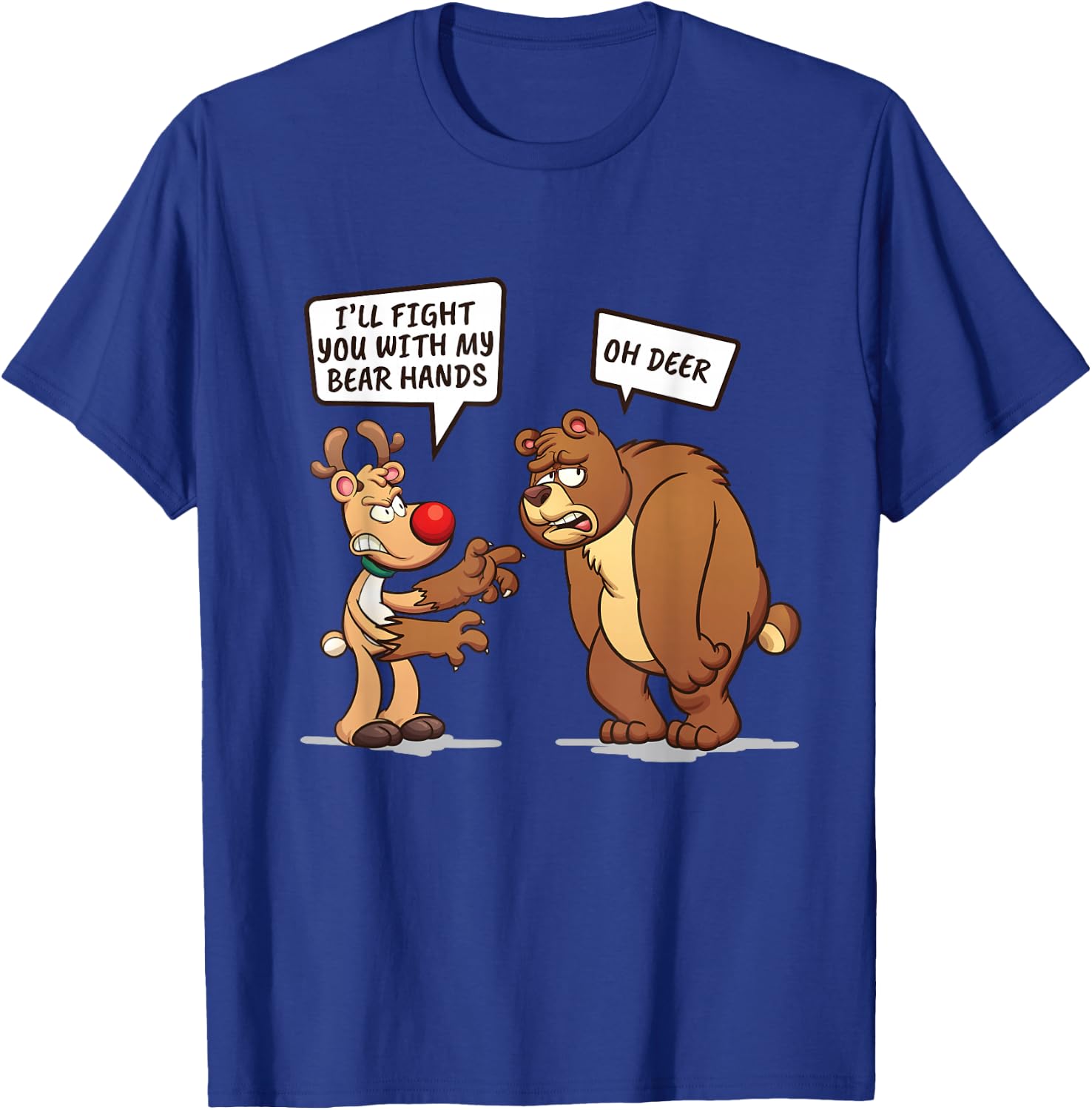 I'll Fight You With My Bear Hands Pun T-Shirt - T-Shirt | Royal