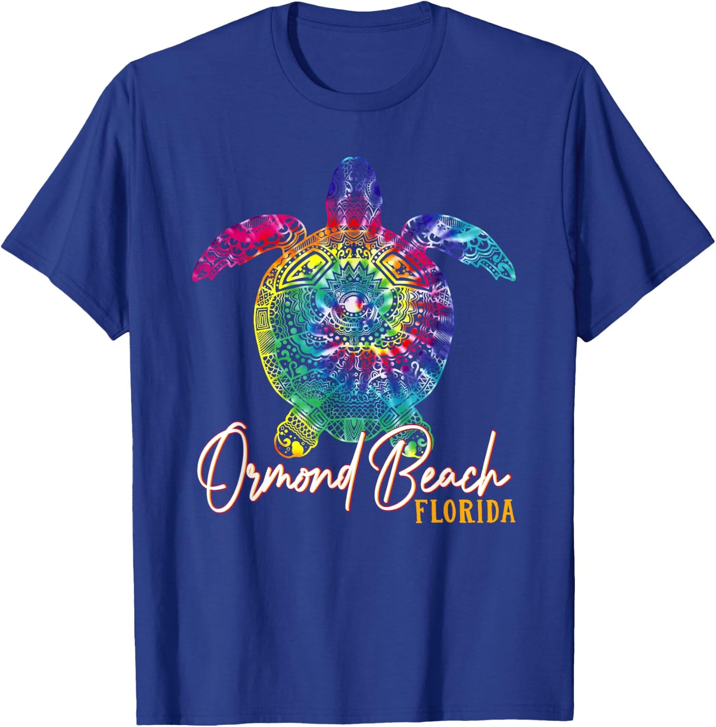 Ormond Beach Tie Dye Sea Turtle Matching Family Vacation T-Shirt - T-Shirt | Royal