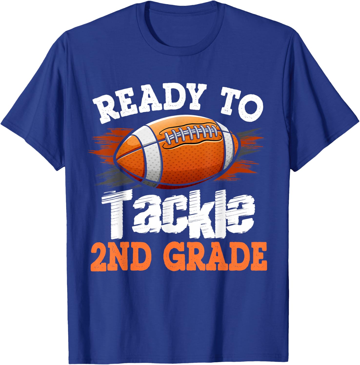 Ready To Tackle 2nd Grade Football First Day Of School T-Shirt - T-Shirt | Royal