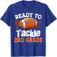 Ready To Tackle 2nd Grade Football First Day Of School T-Shirt - T-Shirt | Royal