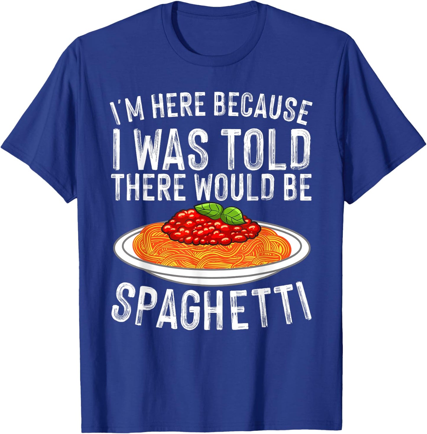 Cute Spaghetti Design Women Spaghetti Pasta Lovers T-Shirt - T-Shirt | Royal