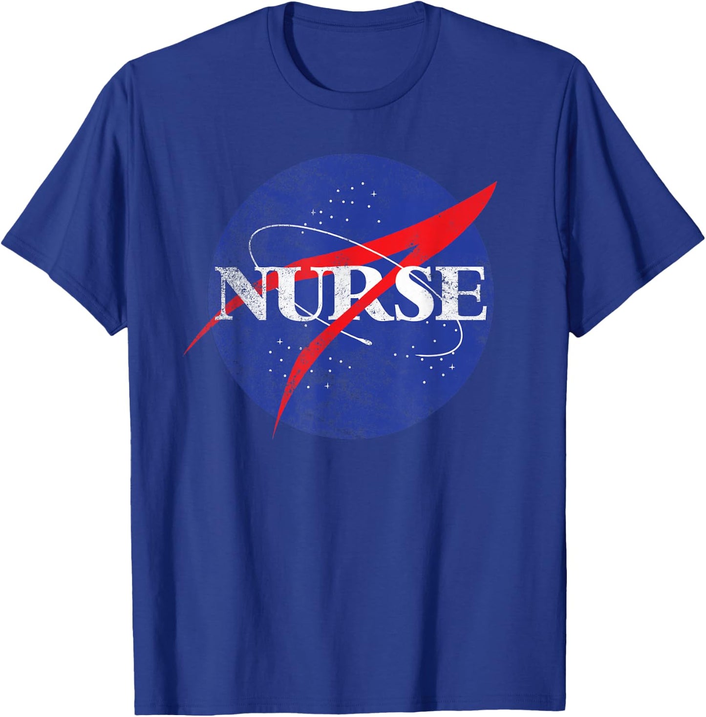 Nurse Astronaut Distressed Retro for Outer Space Nursing T-Shirt - T-Shirt | Royal