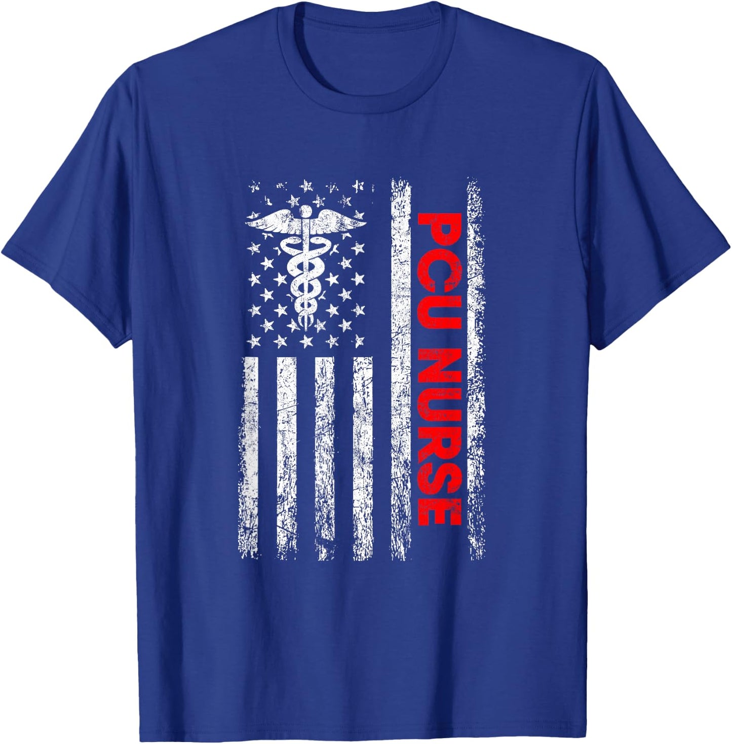 Pcu Nurse American Flag, Pcu Nurse T-Shirt - T-Shirt | Royal
