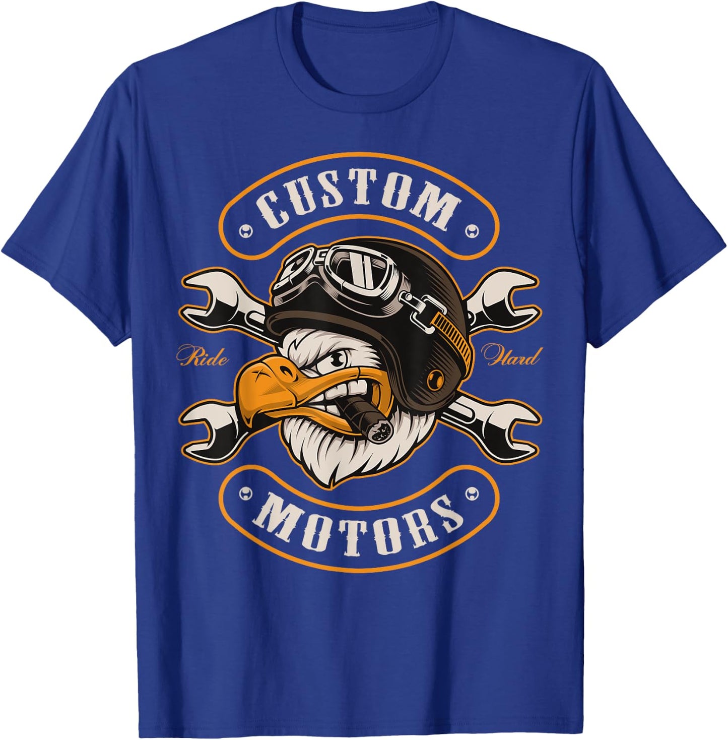 Beautiful biker, motorcycle club, eagle, chopper gift T-Shirt - T-Shirt | Royal