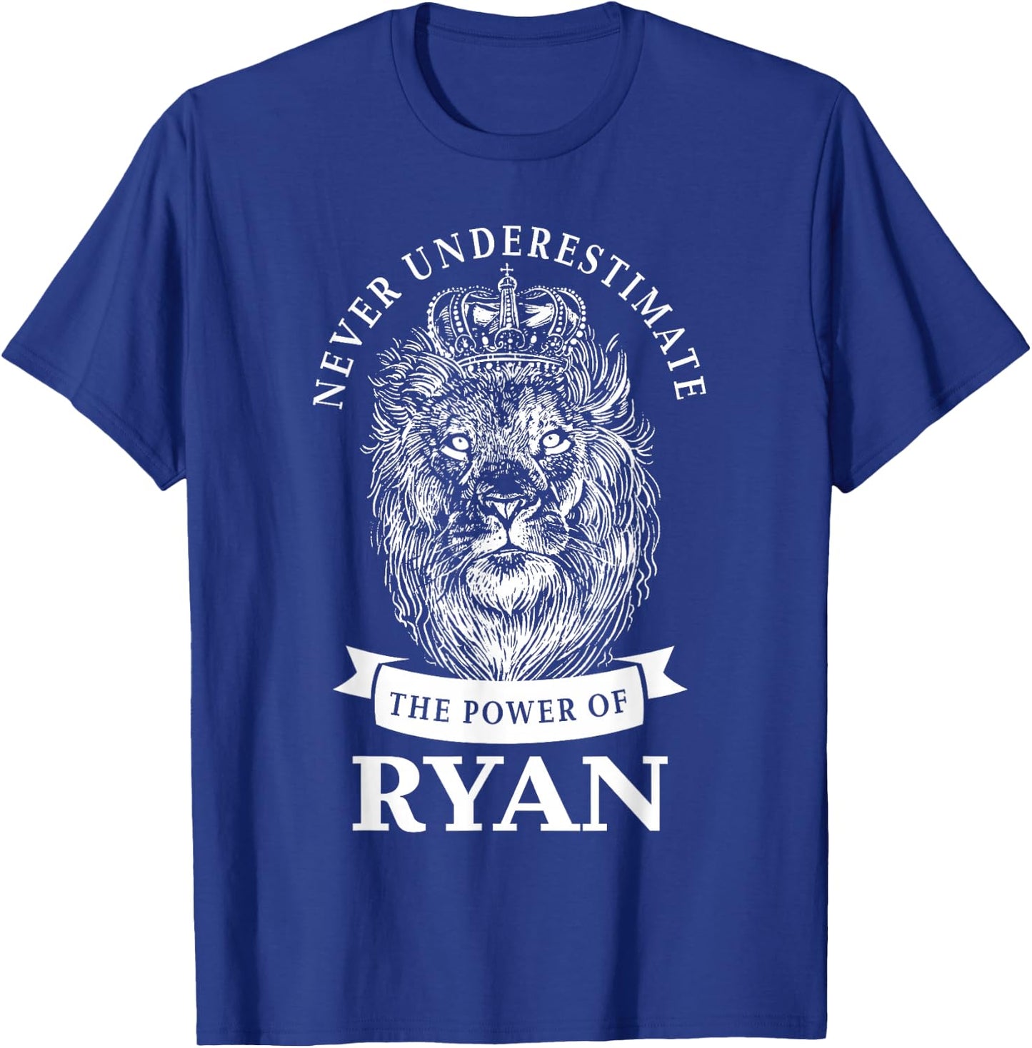 Ryan Gift Name Lion T-Shirt - T-Shirt | Royal