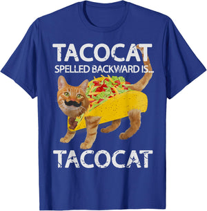 Tacocat Funny Cat Taco Lover Kitty Tacos Shirt Women Girls Kids T-Shirt - T-Shirt | Royal