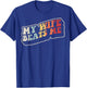 My Wife Beats Me Funny Retro Husband Humor T-Shirt - T-Shirt | Royal