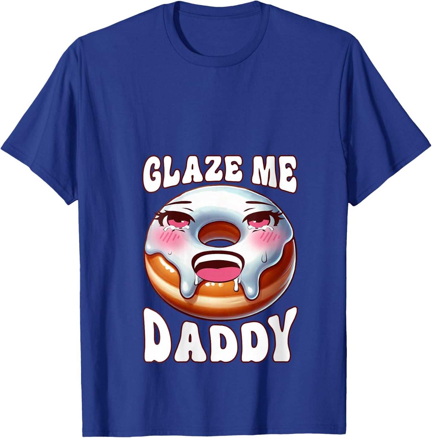 Inappropriate Glaze Me Daddy Dirty Donut Prank Adult Humor V-Neck T-Shirt - T-Shirt | Royal