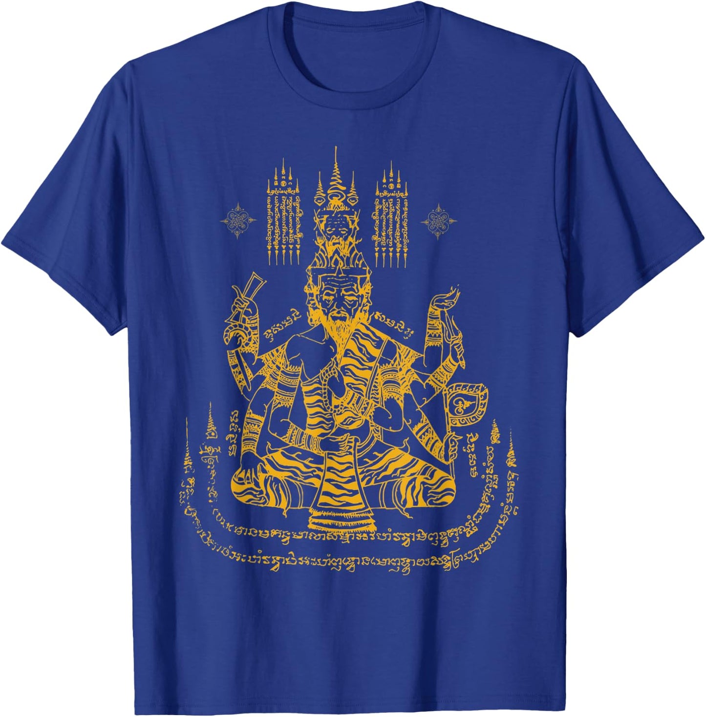 Sawadee Thai Traditional Sak Yant Thai Twin Tigers Muay Thai T-Shirt - T-Shirt | Royal