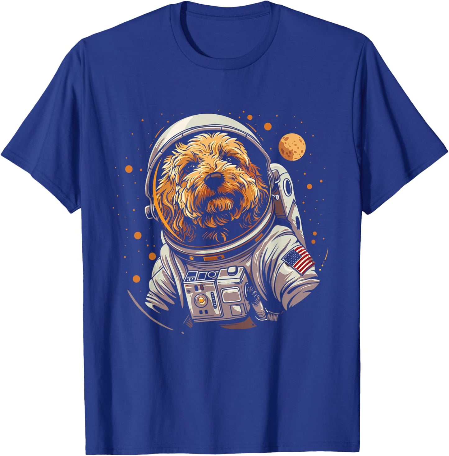 Goldendoodle Astronaut Space Suit Funny Doodle Dog Mom Dad T-Shirt - T-Shirt | Royal