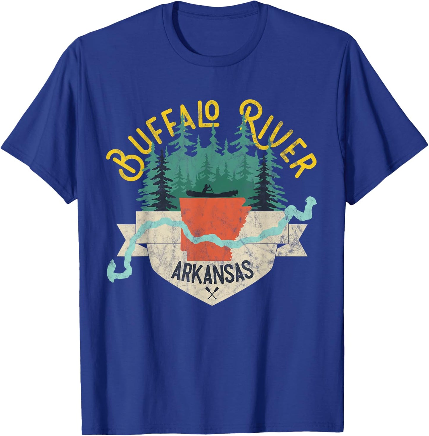 Buffalo River Arkansas National Park River Floating Kayak T-Shirt - T-Shirt | Royal