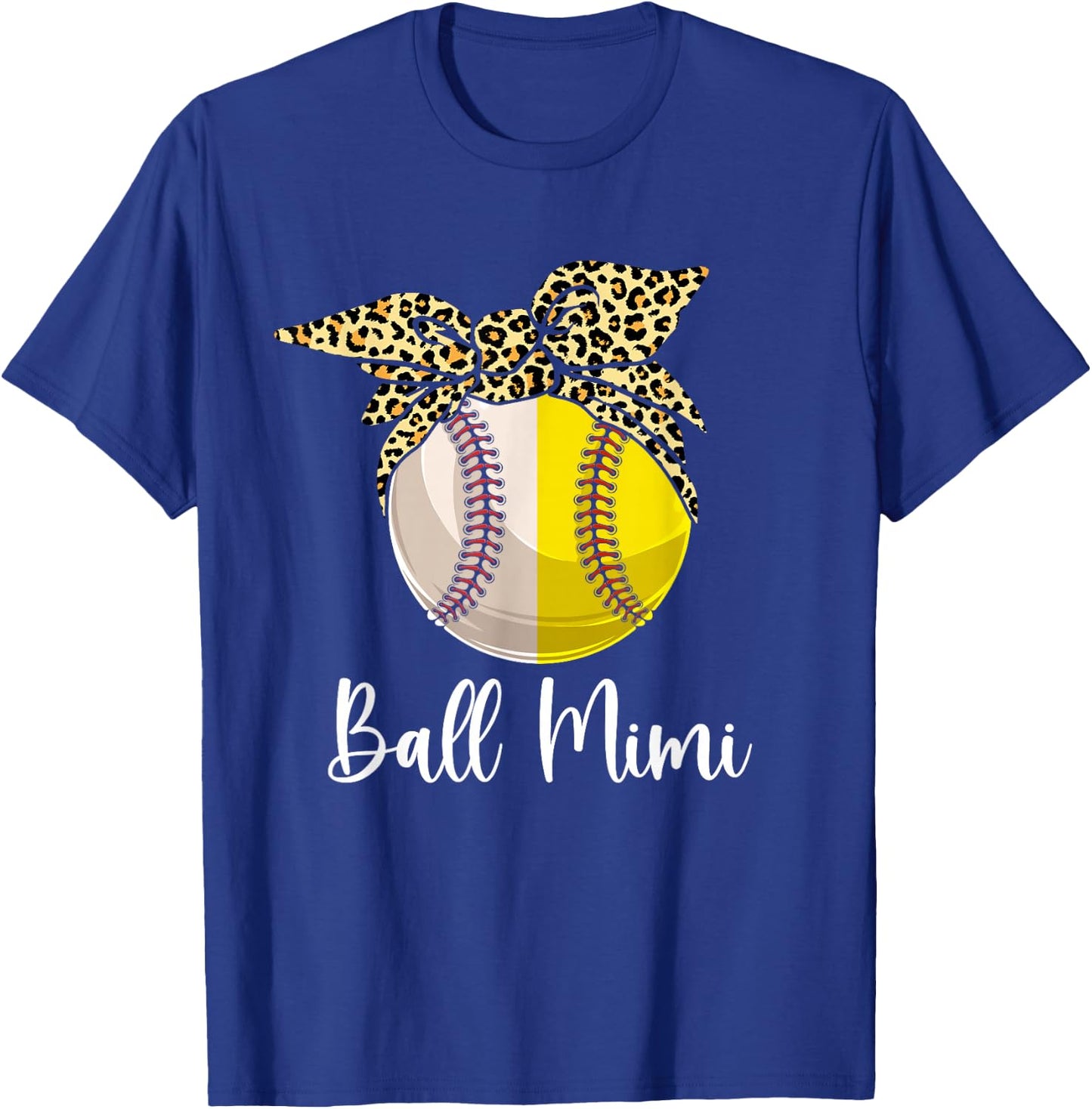 Ball Mimi Both Of Softball Baseball Mothers' Day T-Shirt - T-Shirt | Royal