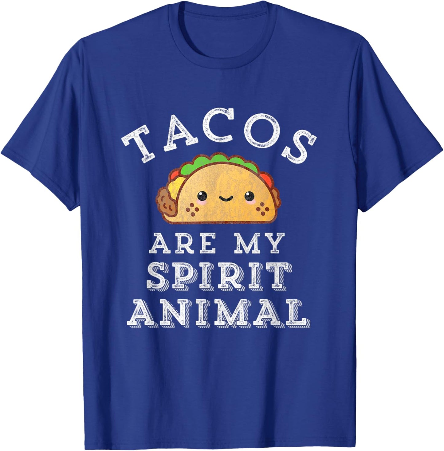 Tacos Are My Spirit Animal Mexican Food Funny Spicy Retro T-Shirt - T-Shirt | Royal