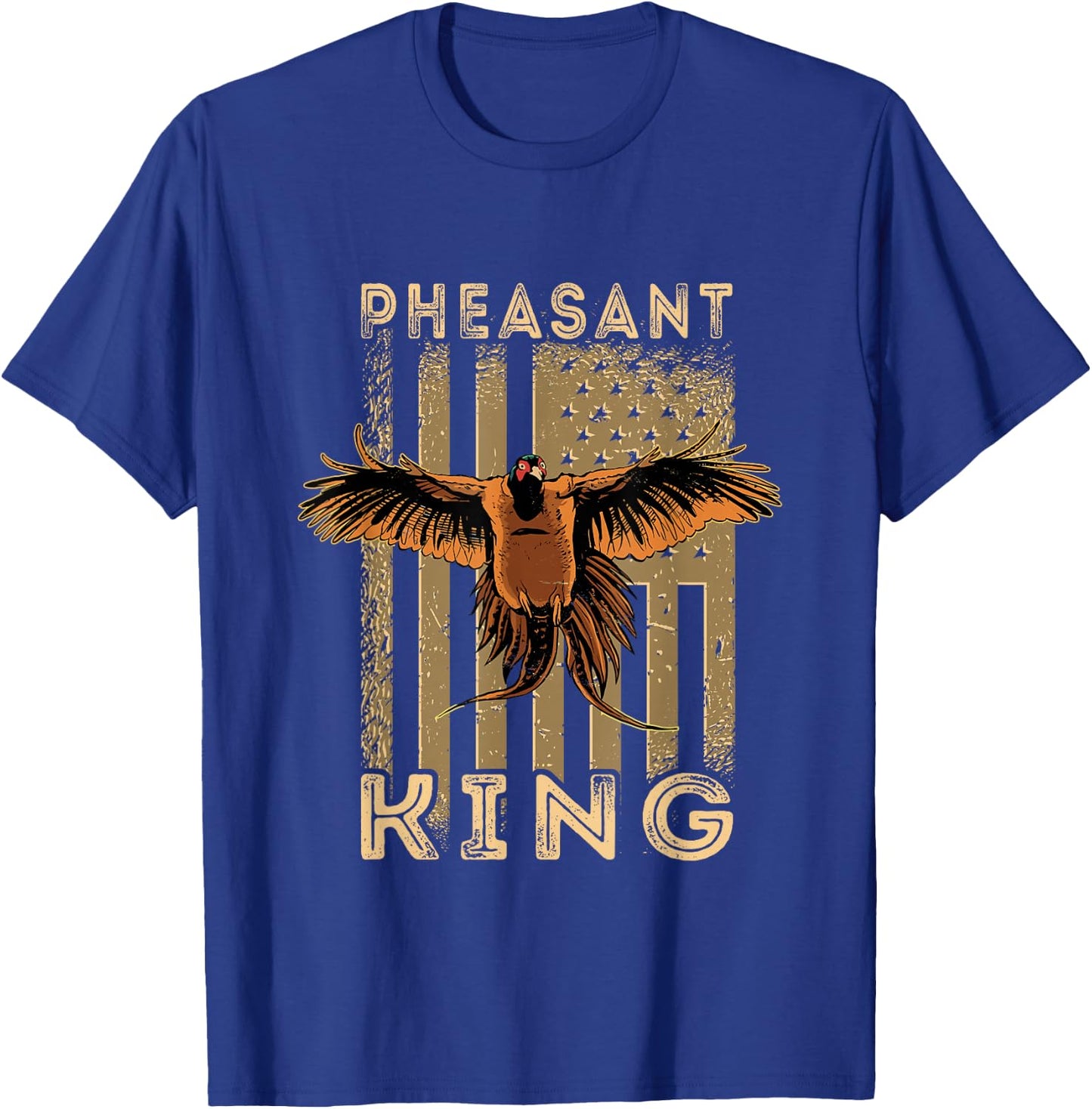 Pheasant Hunting USA American Pheasant King Pheasant Hunter T-Shirt - T-Shirt | Royal